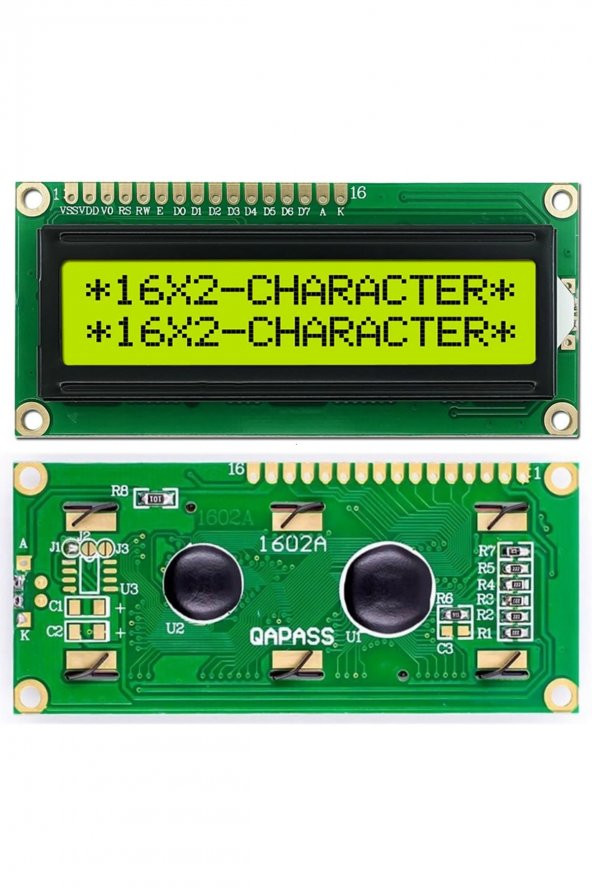 1602A 2x16 Yeşil Karakter LCD Modül  Display Ekran 5V Beyaz Arka ışık 16X2 16 X 2 Standart Sol Üst - 5