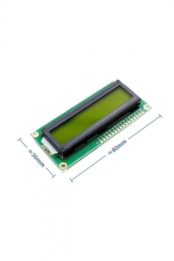 1602A 2x16 Yeşil Karakter LCD Modül  Display Ekran 5V Beyaz Arka ışık 16X2 16 X 2 Standart Sol Üst - 6