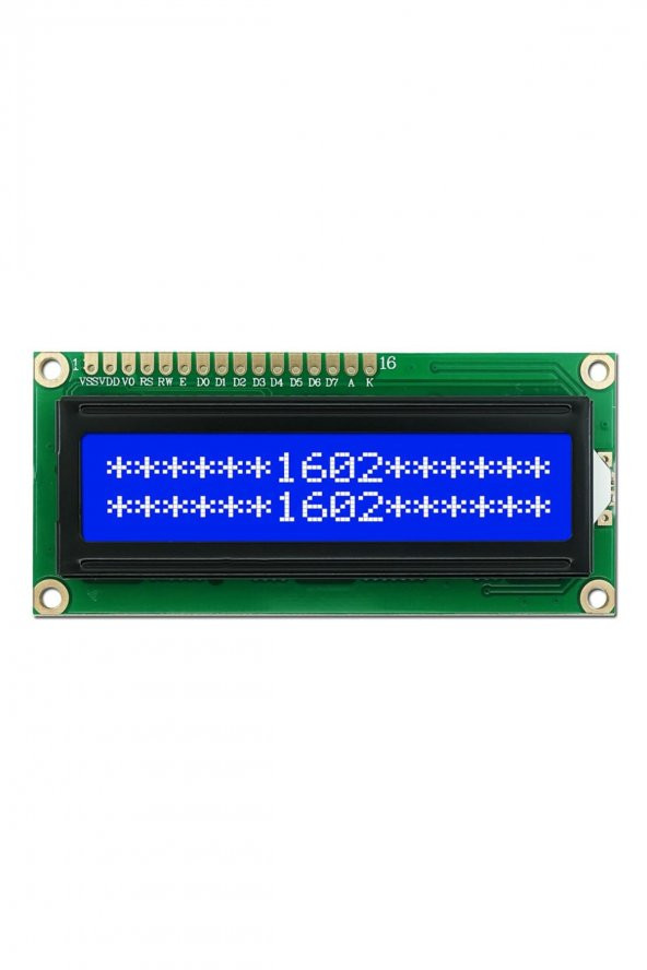 1602A 2x16 Mavi Karakter LCD Modül   Display Ekran 5V Beyaz Arka ışık 16X2 16 X 2 Standart Sol Üst Lcd Gösterge - 6