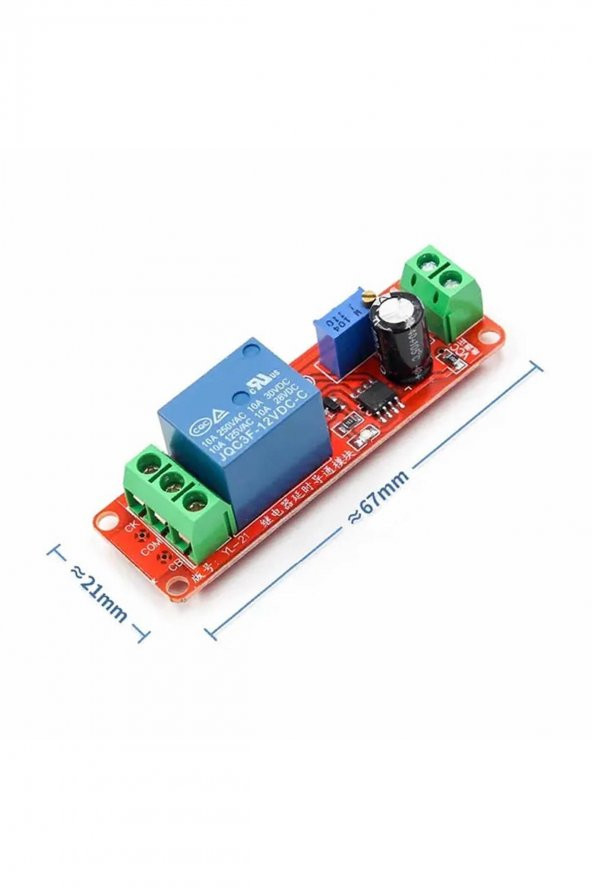 DC 12V NE555 Zaman Gecikmeli Röle Modül 0-10 Saniye Süre Ayarlanabilir 220V 10A Anahtar Kontrol Lamba Motor