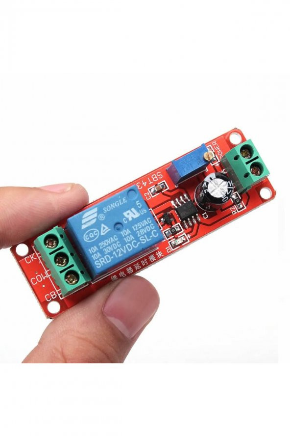 DC 12V NE555 Zaman Gecikmeli Röle Modül 0-10 Saniye Süre Ayarlanabilir 220V 10A Anahtar Kontrol Lamba Motor - 3