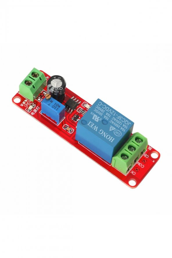 DC 12V NE555 Zaman Gecikmeli Röle Modül 0-10 Saniye Süre Ayarlanabilir 220V 10A Anahtar Kontrol Lamba Motor - 4