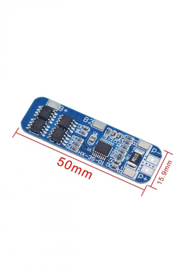 3S 10A BMS Lityum Li-ion Batarya Koruma Kartı - 18650 Li-ion Lipo - 2