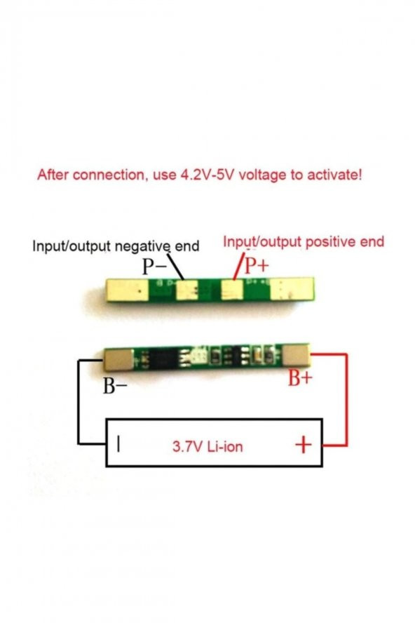 1S 3.7V 3A BMS Koruma Kartı Lityum Batarya 18650 Li-ion Lipo - 3