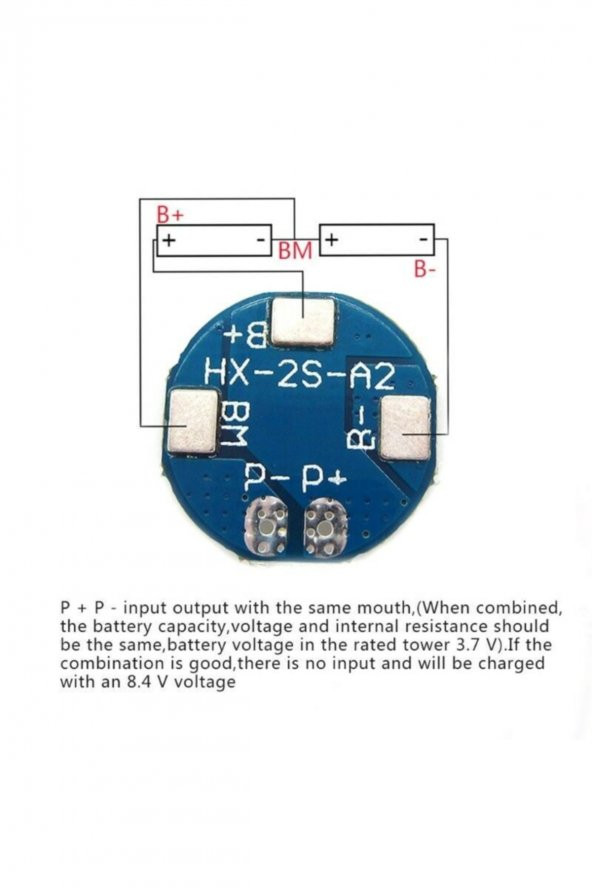 2S 5A BMS Lityum Li-ion Batarya Koruma Kartı  18650 Lipo - 5