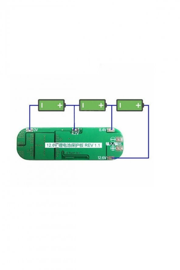 BMS 3S 20A BMS Koruma Kartı Lityum Batarya 18650 Li-ion Lipo - 6