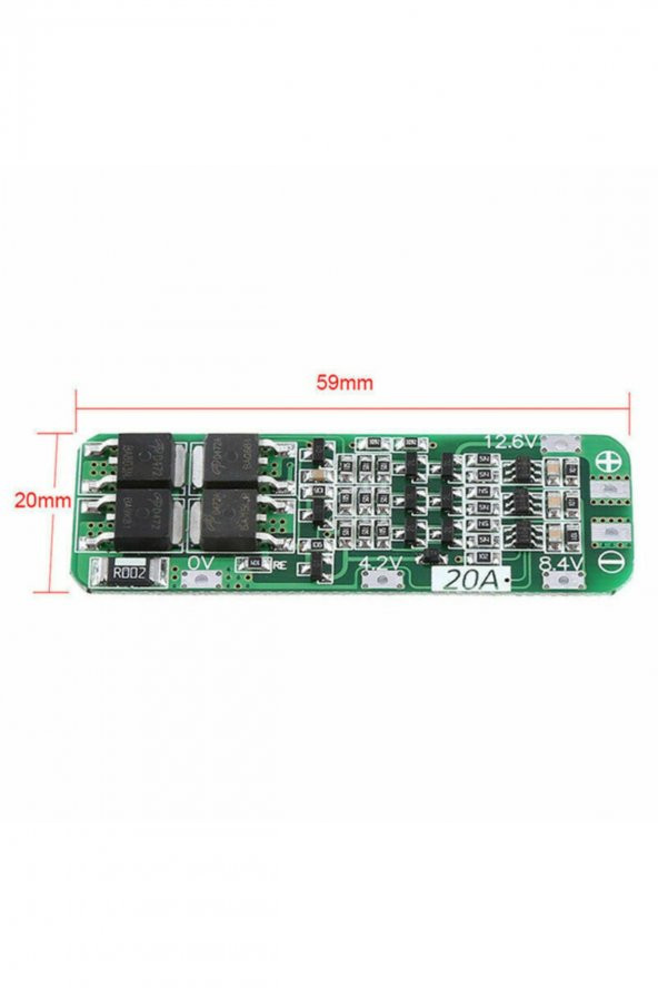 BMS 3S 20A BMS Koruma Kartı Lityum Batarya 18650 Li-ion Lipo - 8
