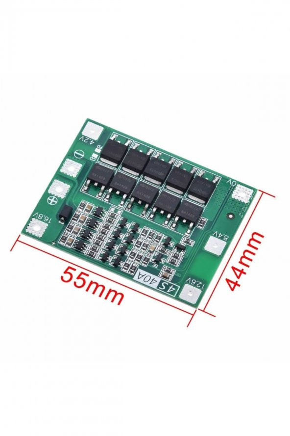 4S 40A Lityum Batarya BMS Koruma Kartı Standart Versiyon Pil Li-ion 18650 16.8V - 8