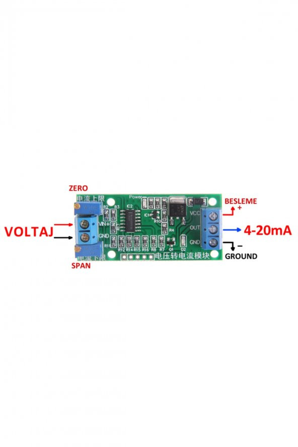 Voltaj to Akım Sinyal Çevirici Modül  0-5V 0-10V to 4-20mA
