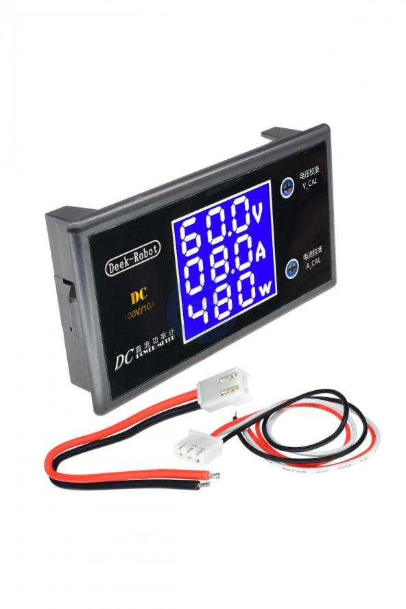 DC 0-100V 10A Digital Voltmetre Ampermetre ve Wattmetre DeekRobot 0-1000W Mavi Lcd