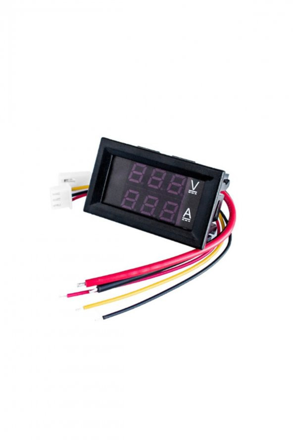 DC 0-100V 10A Dijital Voltmetre Ampermetre DSN-VC288  Mavi Kırmızı - 3