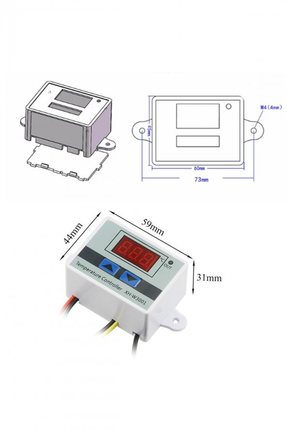 XH-W3001 AC 220V Dijital Termostat  Kuluçka Pet Akvaryum Isıtıcı Soğutucu Kazan Dondurucu Buzdolabı - 8
