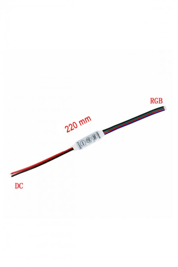 3 Tuşlu RGB Led Dimmer DC 12V 3A  Renk Hız Parlaklık Ayarı Ortak Anot 20 Renk 19 Mod Hafıza 5050 - 7