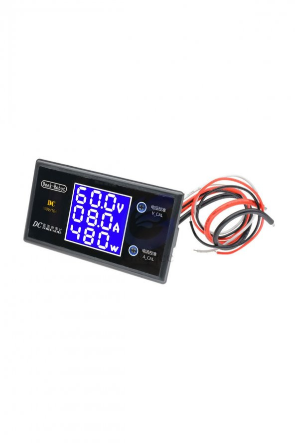 DC 0-100V 10A Digital Voltmetre Ampermetre ve Wattmetre DeekRobot 0-1000W Mavi Lcd - 5