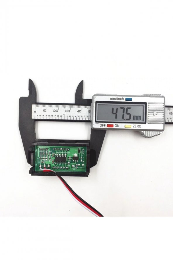 3 Telli 0.56 inch DC 4-30V Panel Tip Dijital Mavi Voltmetre - 7