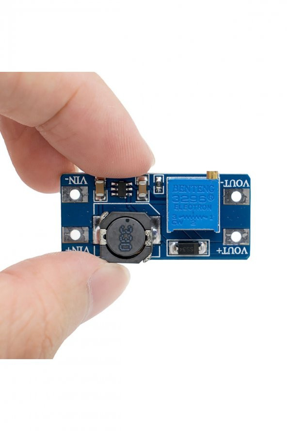MT3608 28V 2A DC Boost Modül  Ayarlanabilir Voltaj Yükseltici Güç Kaynağı Step Up - 3