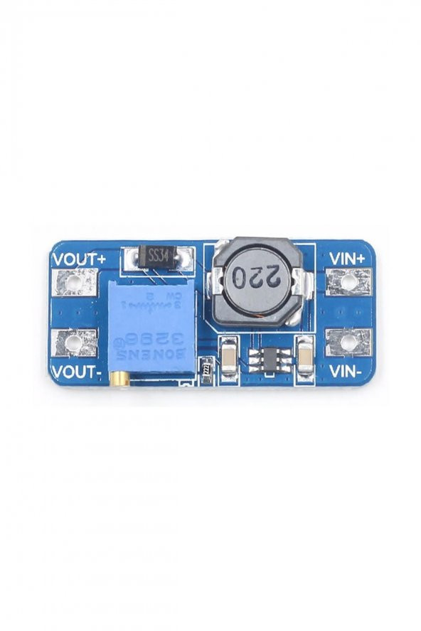MT3608 28V 2A DC Boost Modül  Ayarlanabilir Voltaj Yükseltici Güç Kaynağı Step Up - 4