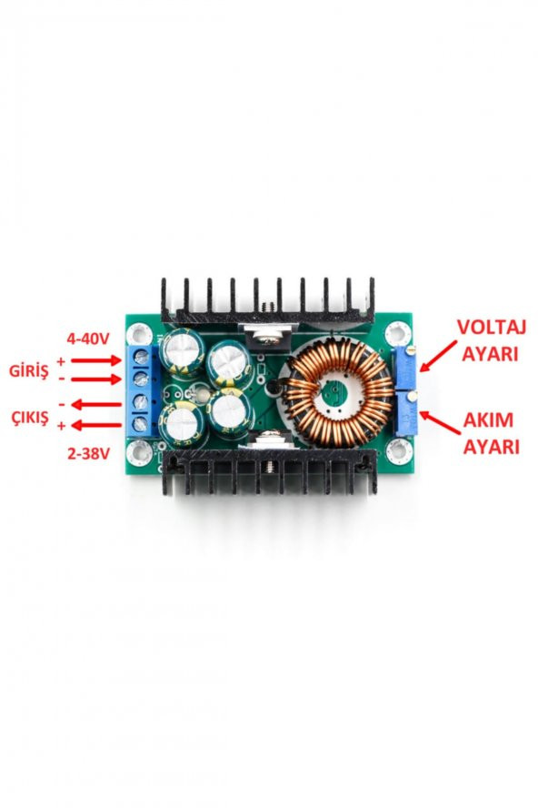 XL4016 Voltaj ve Akımı Ayarlanabilir Güç Kaynağı - Voltaj Düşürür