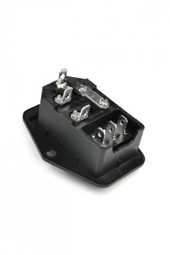 220V Erkek Power Soketi  Sigorta Yuvalı ve Işıklı Açma Kapama Anahtarlı Kulaklıklı MontaJ Tip - 6