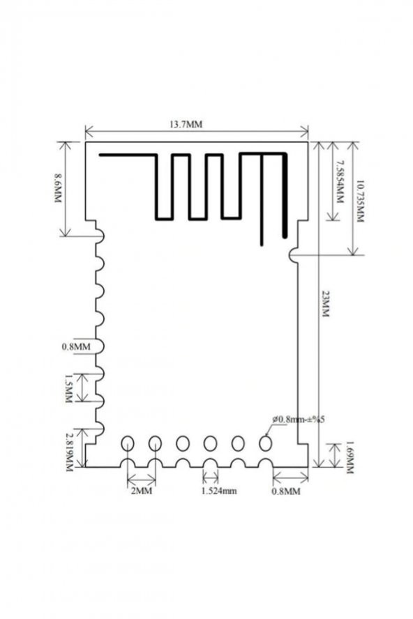 JDY-41  2.4GHz Kablosuz Rf Seri Alıcı Verici Transceiver Modül  TTL Uart Haberleşme IO Kontrol - 8
