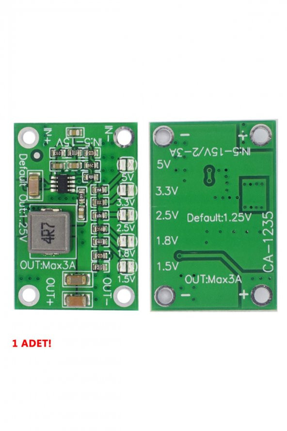 5-16V 3A Voltaj Düşürücü Modül CA-1235  DC DC Çevirici Ayarlanabilir Güç Kaynağı Step Down Power - 4