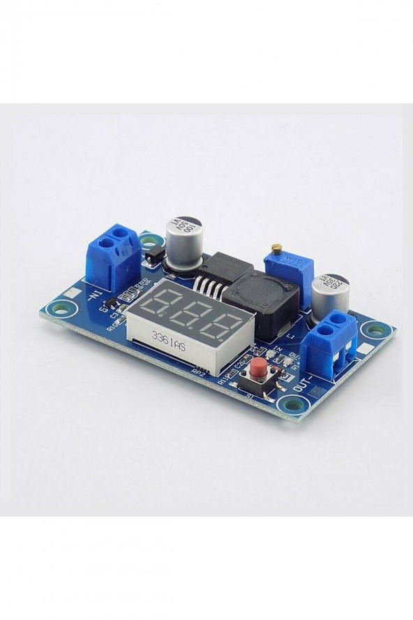 Voltmetreli LM2596 Ayarlanabilir 3A Güç Kaynağı  Voltaj Düşürür - 7