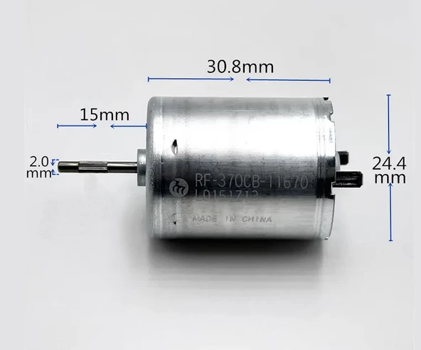 RF-370 DC Motor DC 24V 6000Rpm RF370  Oyuncak RC Araba Su Motoru Klima Uçak Bot RF-370CB-11670 Metal Fırçalı Elektrik Motoru - Resim 3