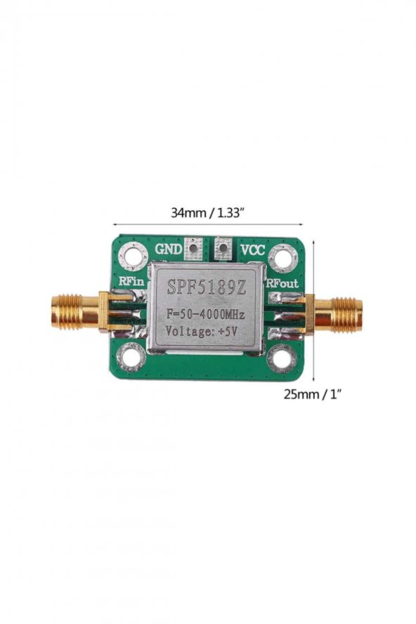 SPF5189Z 50-4000MHz RF Amplikatör 20dB LNA Sinyal Kuvvetlendirici Düşük Gürültülü Geniş Band Dişi Sma