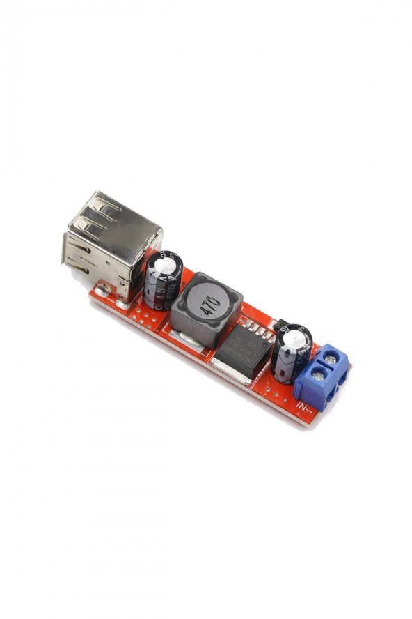 LM2596 Dual USB Power Modül Voltaj Düşürücü Mp3 Mobil Güç Kaynağı - 3