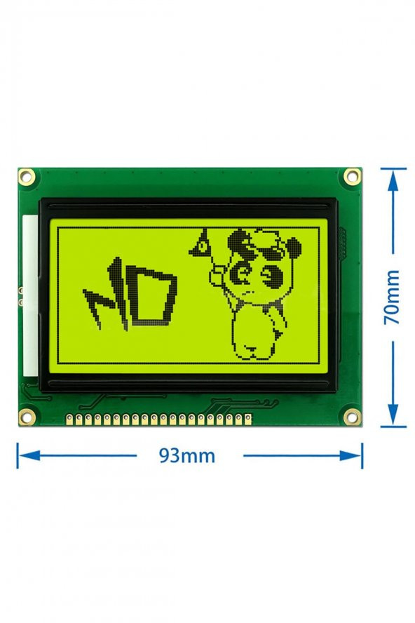 2.9 Inch 12864B V2.0 Yeşil Glcd Modül  Spi 5V 128x64 Pixel Grafik Lcd Display Ekran