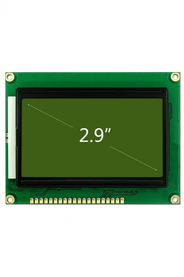 2.9 Inch 12864B V2.0 Yeşil Glcd Modül  Spi 5V 128x64 Pixel Grafik Lcd Display Ekran - 2