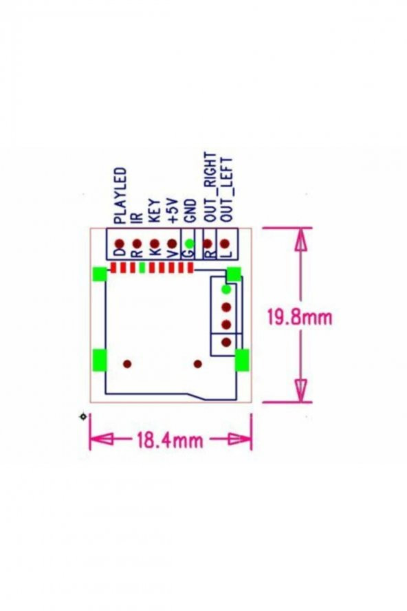 M2801002 Wav Mp3 Player Modülü  Micro Sd 32G TF Kart Ses Müzik Çalma Kartı IR Kumanda Desteği 11 - 8