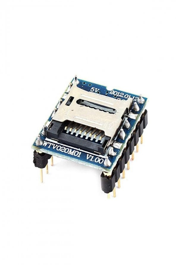 WTV020 Mini Mp3 Wav Player Modülü  Micro Sd 1G TF Kart Ses Müzik Çalma Kartı16 Bit PWM DAC 3W - 7