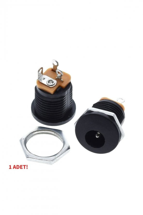 5.5x 2.1mm Plastik DC Güç Soketi Panel Montaj Power Jack Adaptör