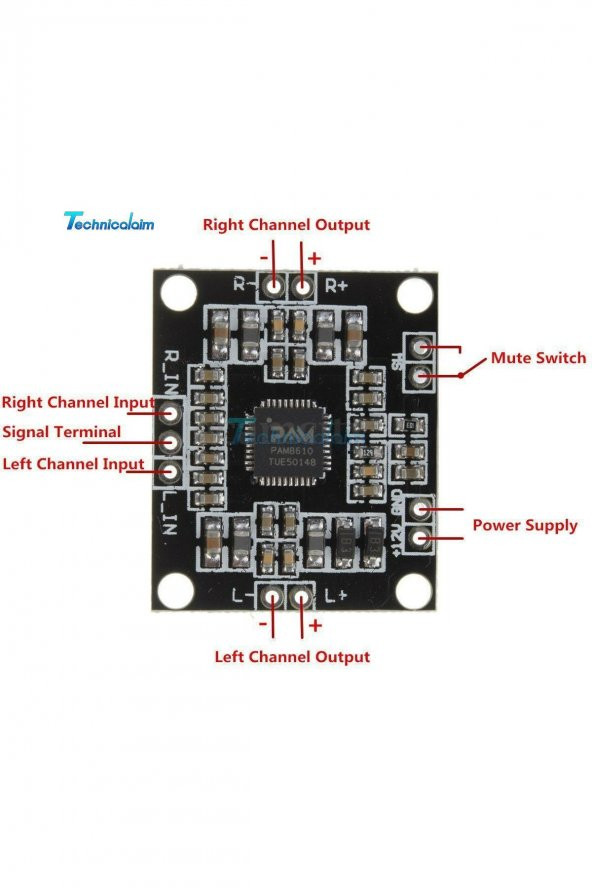 PAM8610 2X15W Stereo Ses Amfilikatörü D CLASS Amfi Yükseltici - 3