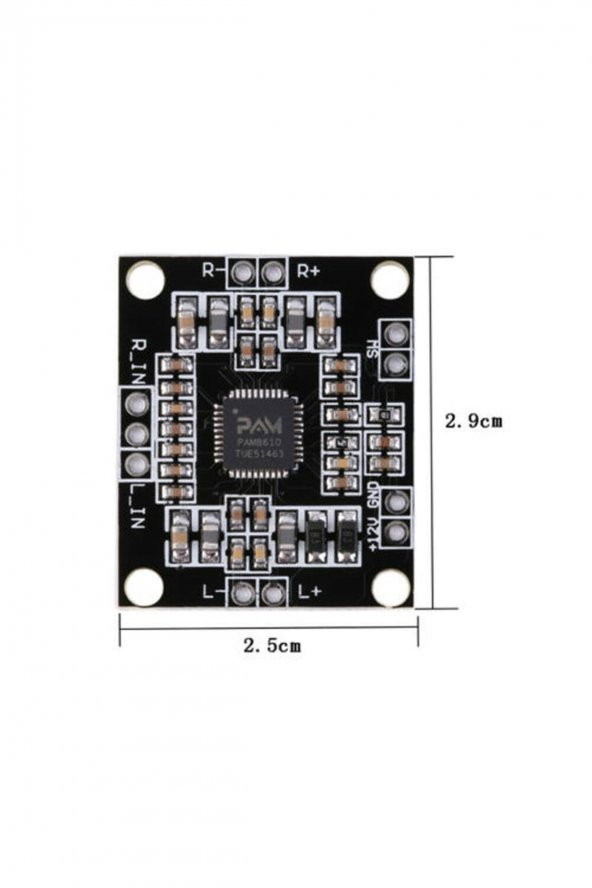 PAM8610 2X15W Stereo Ses Amfilikatörü D CLASS Amfi Yükseltici - 8
