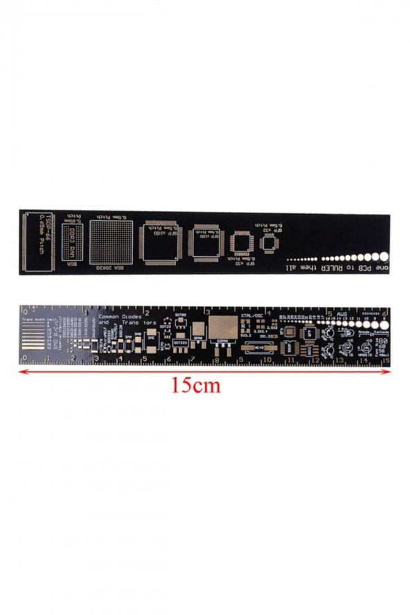 15cm Pcb Cetvel Referans Cetveli Ruler Smd Komponent Elektronik