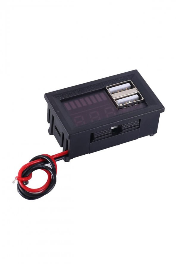 USB Soketli Voltmetreli Akü Kapasite Göstergesi 12V Pil uyumlu - 3