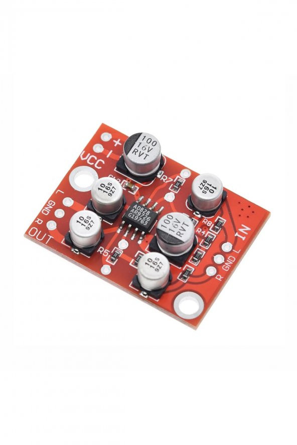 AD828 PreAmp Modül Ses Yükseltici Amfi  Stereo Mikrofon Gitar Enstrüman Ses Video Sinyal Ön - 6