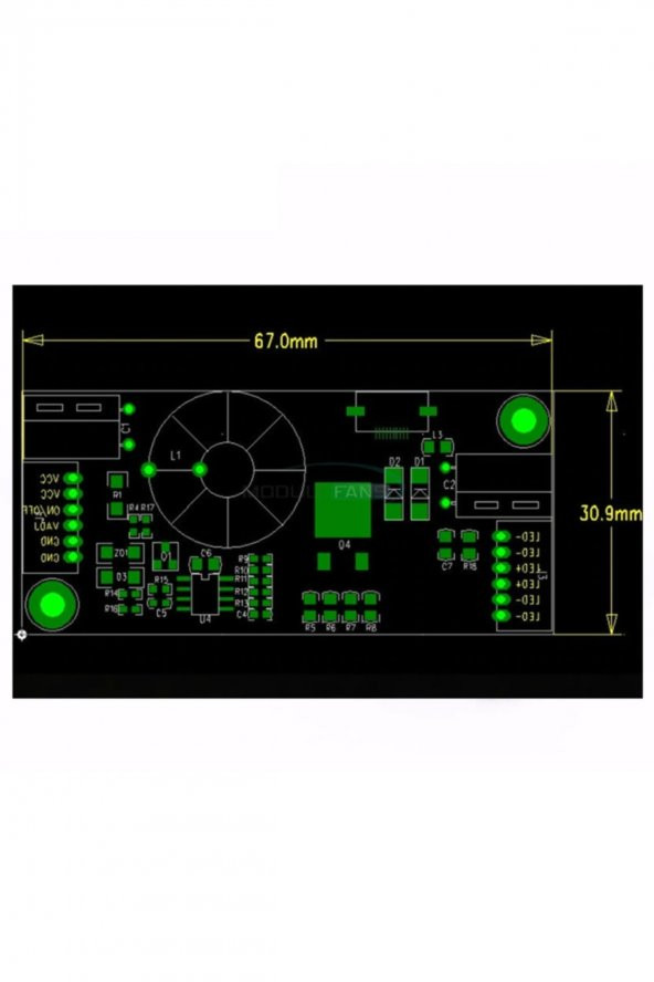 LCD Backlight Boost Modül 12V-24V to 75V Voltaj Yükseltici - 7