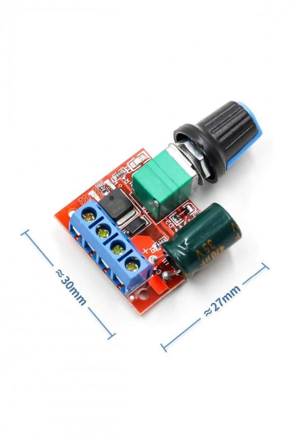 5V / 35V 5A Mini DC Motor Sürücü Hız Kontrol Devresi  0-100 Pot Kontrollü Pwm DC Led Dimmer
