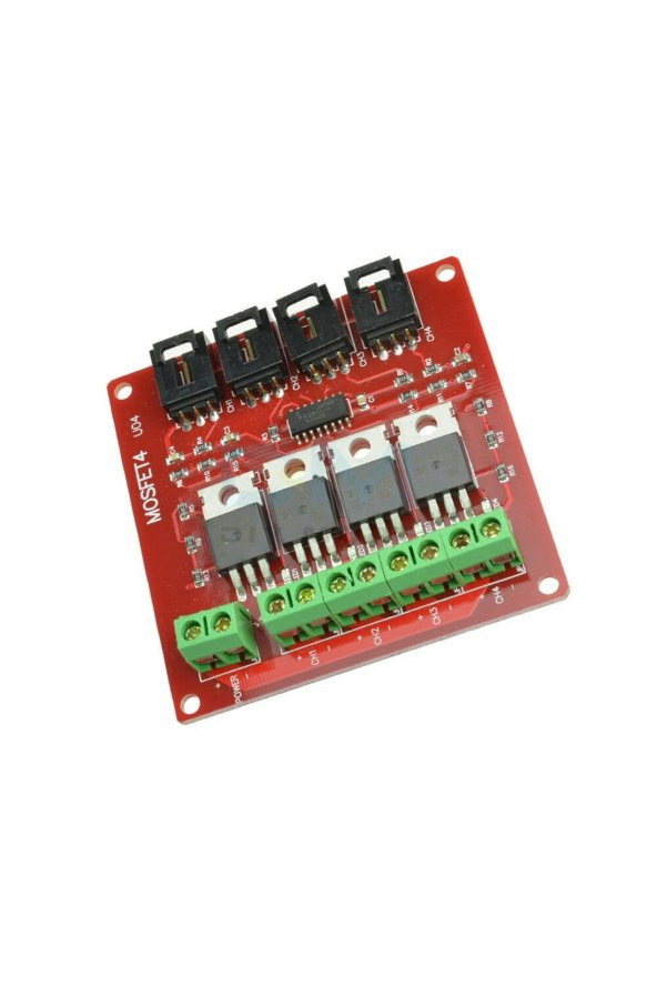 4 Kanal Mosfet Sürücü Modül Pwm Hız Kontrol Motor Selenoid Valf Anahtar Led Lamba Dimmer - 6