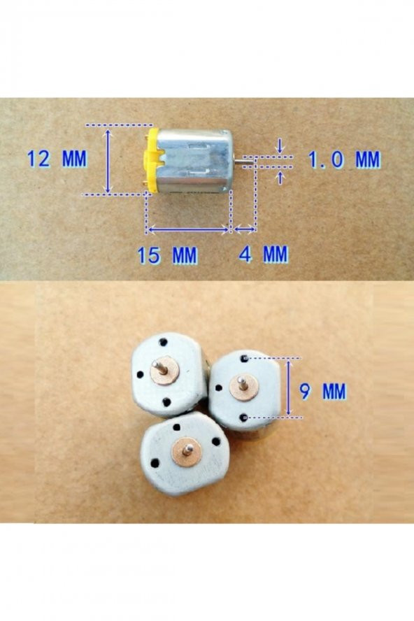 FVN20-FN DC Motor 3,6V - 7V DC 15000 Rpm Mini Motor DIY Oyuncak - 8
