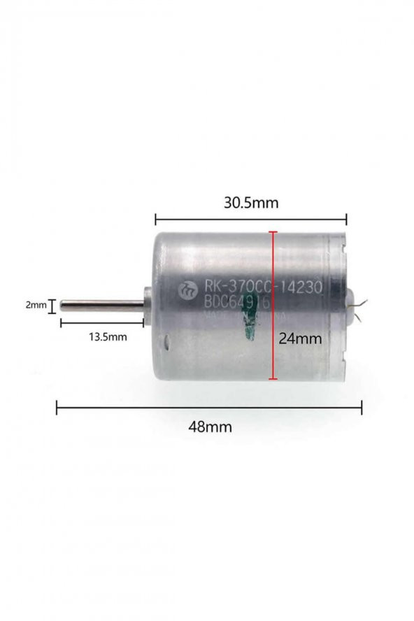 Mabuchi DC Motor RK-370CC-14230  DC 6V / 30V Karbon Fırça Yüksek Tork Düşük Ses Oyuncak Araba