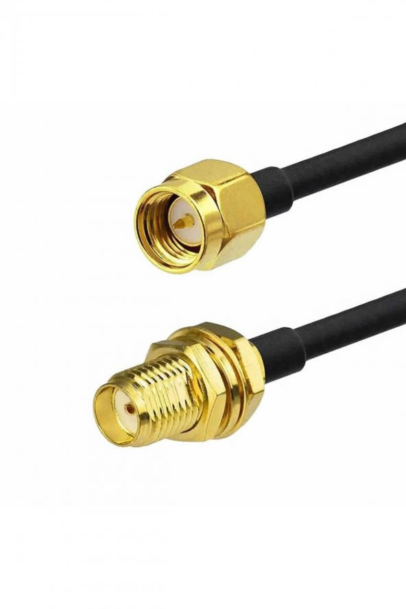 RG174 50 ohm Koaksiyel SMA Erkek Dişi 5 Metre Kablo  RF Sinyal Uzatma Kablosu 0-6Ghz Koeksiyel Wifi - 3