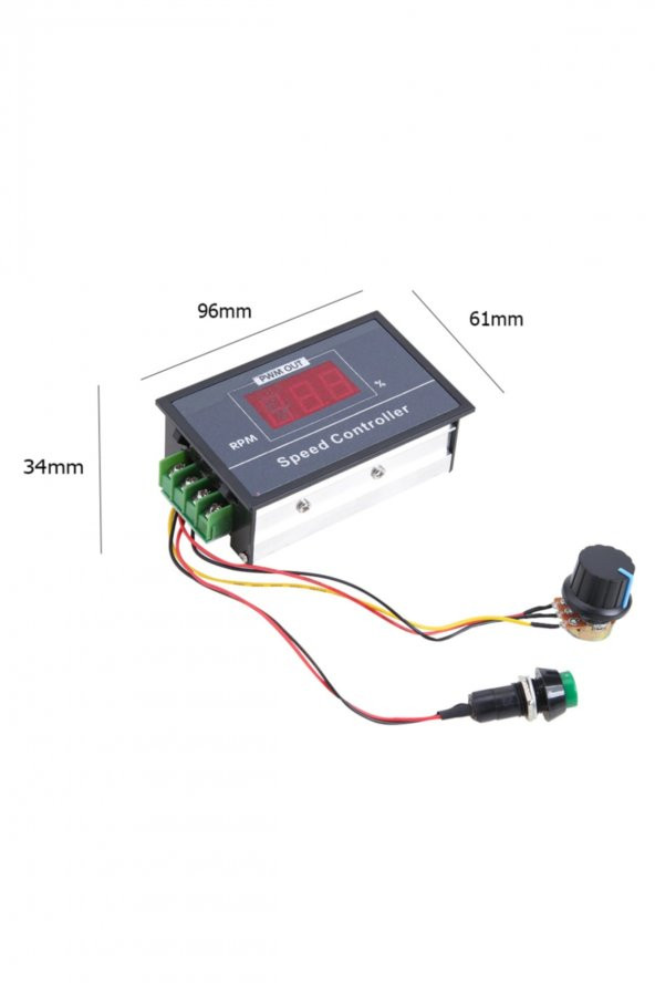 30A 60V DC Motor Hız Kontrol Devresi Panel Tip Potansiyometre - 8
