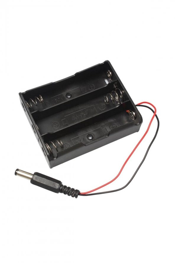 18650 Pil Yuvası 3lü 2.1mm Adaptör Soketli  3 Adet 11.1V Seri Lityum Lion Batarya Kutusu Tutucu - 4