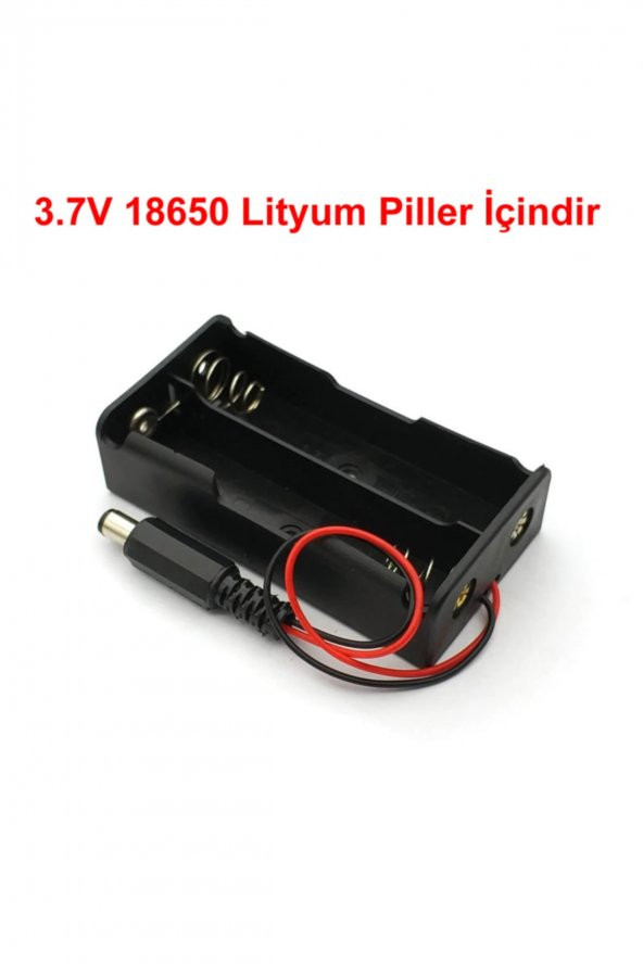 18650 Pil Yuvası 2li Adaptör Soketli