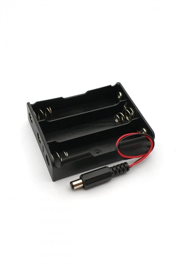 18650 Pil Yuvası 3lü 2.1mm Adaptör Soketli  3 Adet 11.1V Seri Lityum Lion Batarya Kutusu Tutucu - 6