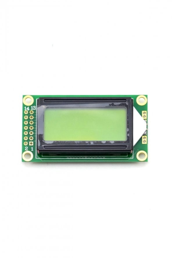 0802A 2x8 Yeşil Karakter LCD Modül  Display Ekran 5V Siyah Yazı 8X2 8 X 2 Lcd Menü Yazı - 2